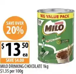 Supabarn MILO DRINKING CHOCOLATE offer