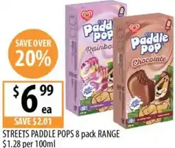 Supabarn Streets paddle pops offer