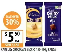 Supabarn Cadbury chocolate blocks offer