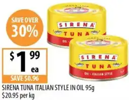 Supabarn Sirena tuna italian style in oil offer