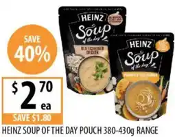 Supabarn Heinz soup of the day pouch offer