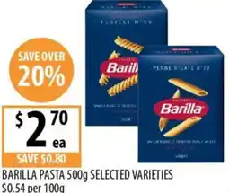 Supabarn Barilla pasta offer