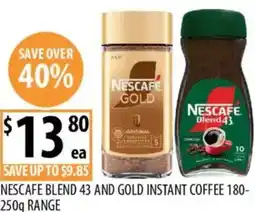 Supabarn Nescafe blend 43 and gold instant coffee offer