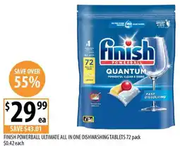 Supabarn Finish powerball ultimate all in one dishwashing tablets offer