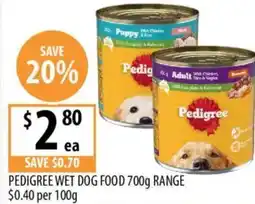 Supabarn Pedigree wet dog food offer