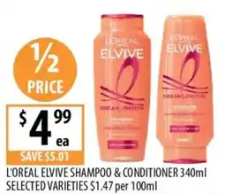 Supabarn L'oreal elvive shampoo & conditioner offer