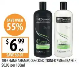 Supabarn Tresemme shampoo & conditioner offer