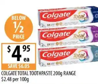 Supabarn Colgate total toothpaste offer