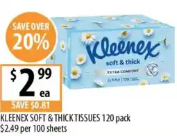 Supabarn Kleenex soft & thick tissues offer