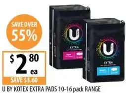 Supabarn U by kotex extra pads offer