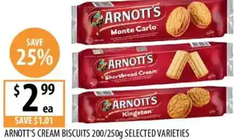Supabarn Arnott's cream biscuits offer