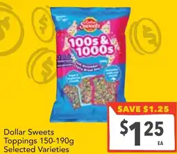 Supa Valu Dollar Sweets Toppings offer