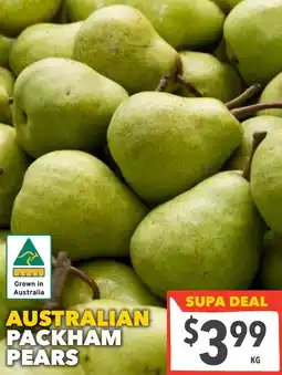 Supa Valu Australian packham pears offer
