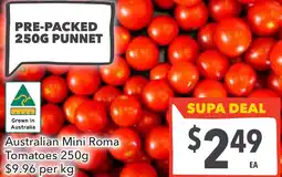 Supa Valu Australian Mini Roma Tomatoes offer