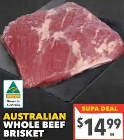 Supa Valu Australian whole beef brisket offer