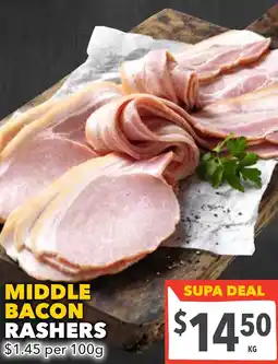 Supa Valu Middle bacon rashers offer