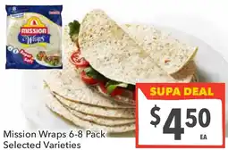 Supa Valu Mission Wraps offer