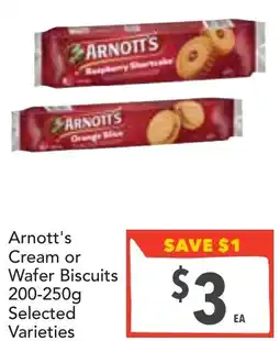 Supa Valu Arnott's Cream or Wafer Biscuits offer