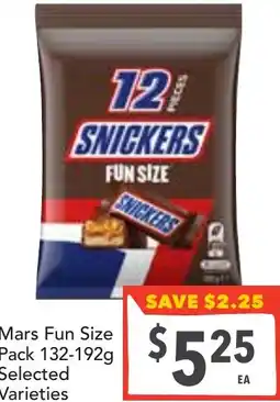 Supa Valu Mars Fun Size Pack offer
