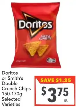 Supa Valu Doritos or Smith's Double Crunch Chips offer