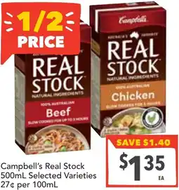 Supa Valu Campbell's Real Stock offer