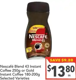 Supa Valu Nescafé Blend 43 Instant Coffee offer