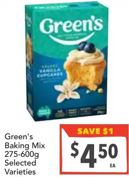 Supa Valu Green's Baking Mix offer
