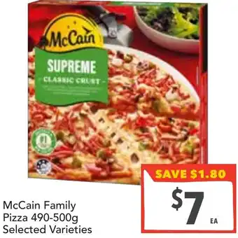 Supa Valu McCain Family Pizza offer