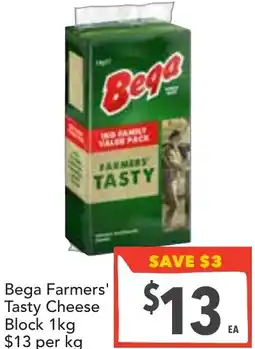 Supa Valu Bega Farmers' Tasty Cheese Block offer