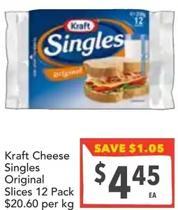 Supa Valu Kraft Cheese Singles Original Slices offer