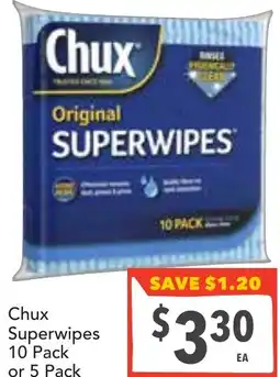 Supa Valu Chux superwipes offer
