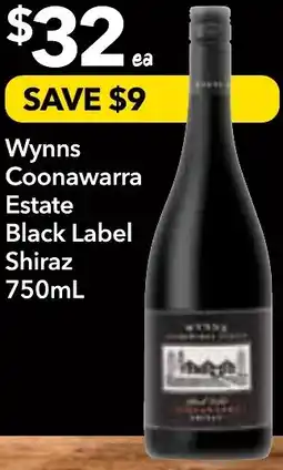 Supa Valu Wynns Coonawarra Estate Black Label Shiraz offer