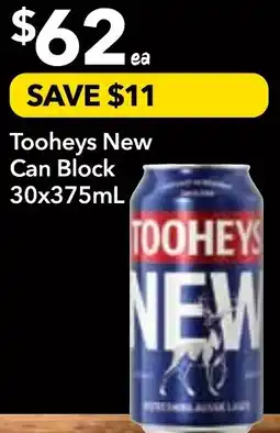 Supa Valu Tooheys New Can Block offer