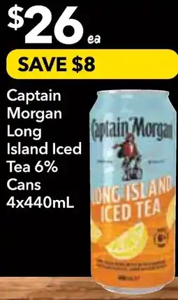 Supa Valu Captain Morgan Long Island Iced Tea 6% Cans offer