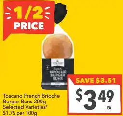 Supa Valu Toscano French Brioche Burger Buns offer