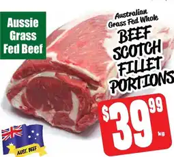 Farmer Jack's Beef scotch fillet portions offer