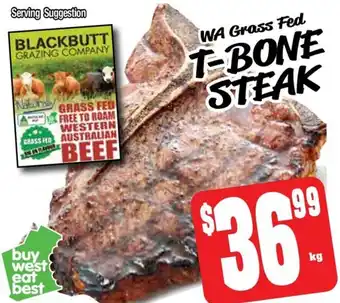 Farmer Jack's t-bone steak offer
