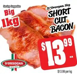 Farmer Jack's Short cut bacon offer