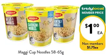 Farmer Jack's Maggi Cup Noodles offer