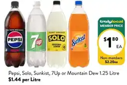 Farmer Jack's Pepsi, Solo, Sunkist, 7Up or Mountain Dew offer