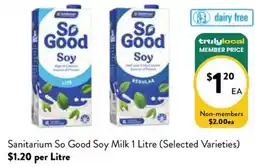 Farmer Jack's Sanitarium So Good Soy Milk offer