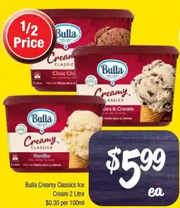 Farmer Jack's Bulla Creamy Classics Ice Cream offer