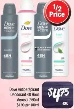 Farmer Jack's Dove Antiperspirant Deodorant 48 Hour Aerosol offer