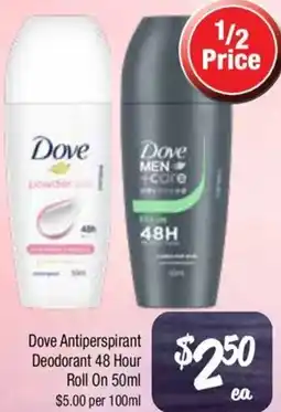 Farmer Jack's Dove Antiperspirant Deodorant 48 Hour Roll On offer
