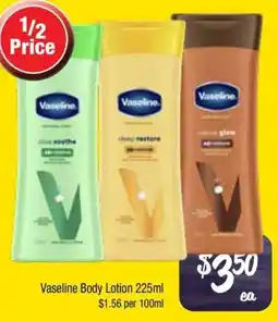 Farmer Jack's Vaseline Body Lotion offer