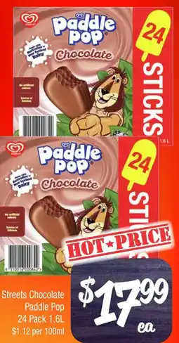 Farmer Jack's Streets Chocolate Paddle Pop offer