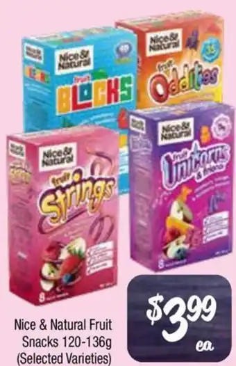 Farmer Jack's Nice & Natural Fruit Snacks offer