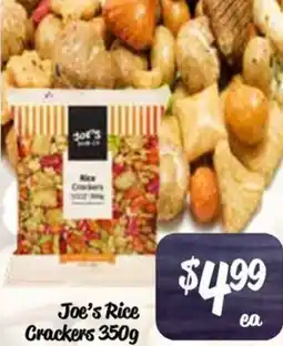 Farmer Jack's Joe's Rice Crackers offer