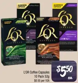 Farmer Jack's L'OR Coffee Capsules offer