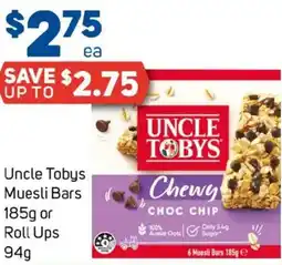 Foodland Uncle Tobys Muesli Bars or Roll Ups offer